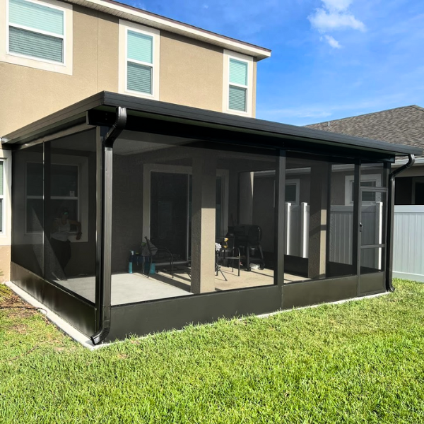 Professional screen patio, pool enclosure, and lanai repair by PatioShield, restoring damaged screens and structures for safe, beautiful outdoor spaces