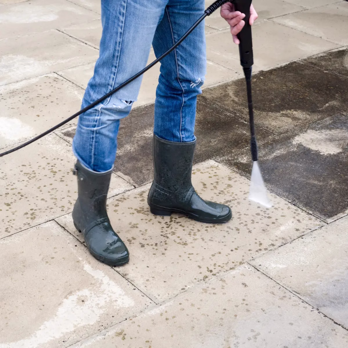 Professional pressure washing service cleaning outdoor patio in Hunters Creek by PatioShield Services, Orlando FL